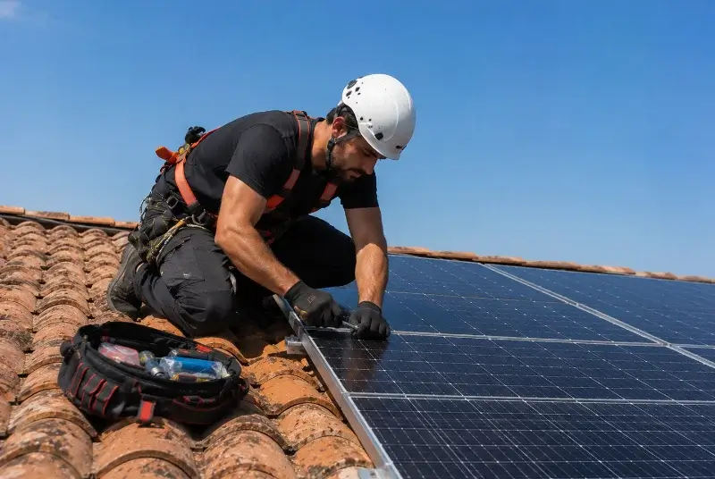 Maintenance et monitoring de panneaux solaires au Triadou