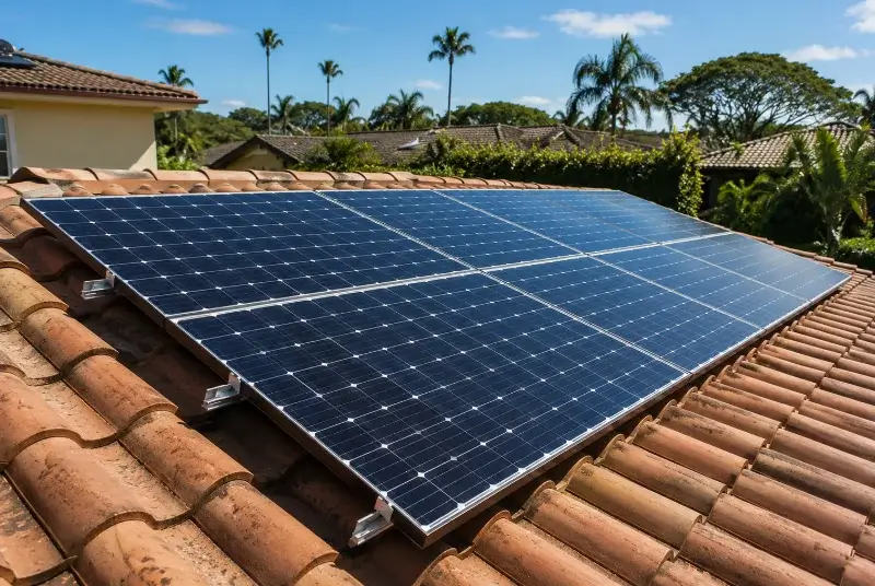 Installation de panneaux solaires au Triadou